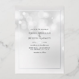 Convite Silver Bokeh Foil