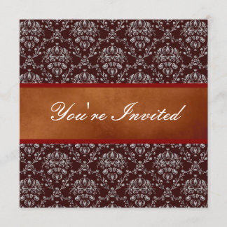 Convite Silver Damask