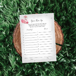 Convite Silver Flamingo Ballerina Adivinha O Jogo Do Bebê 