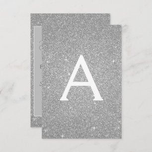 Convite Silver Glitter Sweet 16 Salve a data