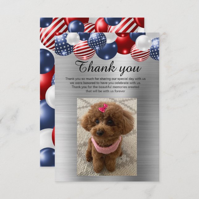 CONVITE SILVER PATRIOTIC BALLOON OBRIGADO (Frente/Verso)