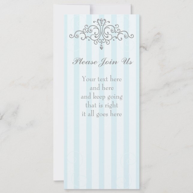 Convite Silver Princess Filigree (Frente)