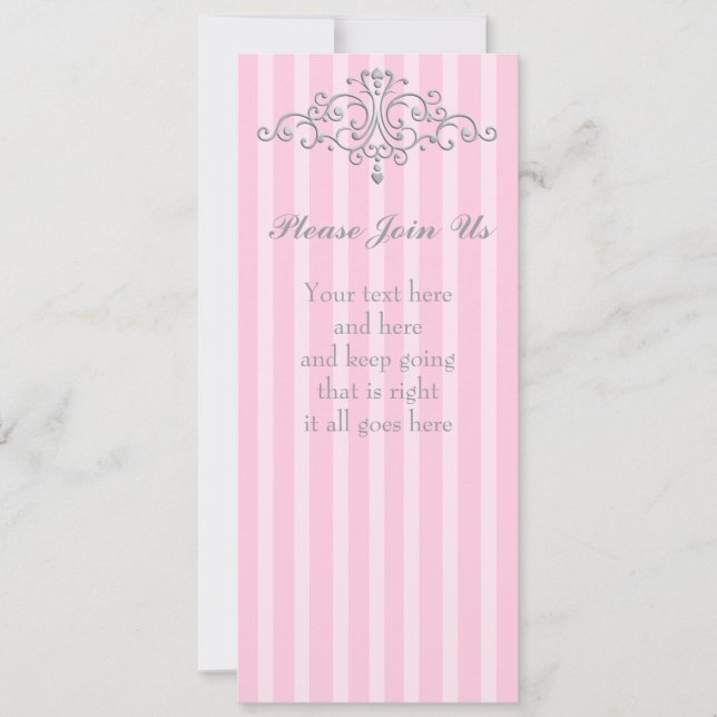 Convite Silver Princess Filigree (Frente)