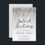 Convite Silver Sparkle Glitter Doce Dezesseis Aniversário<br><div class="desc">Glitter Glitter Glitter Doce 16 Convite de aniversário. Este é o perfeito 16 anos de Aniversário convite para uma Festa de aniversário de Rapariga Moderna e Elegante Ombre Glitter Sparkle. Entre em contato com o designer para encontrar itens personalizados correspondentes.</div>