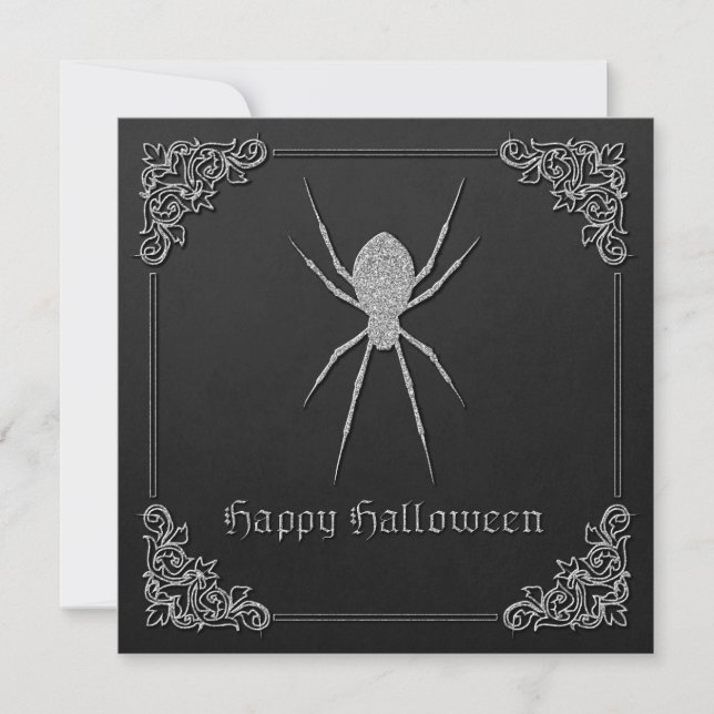 Convite Silver Spider Halloween (Frente)