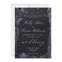 Silver Starry Night Invitation Suite