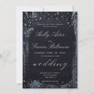 Convite Silver Starry Night Invitation Suite