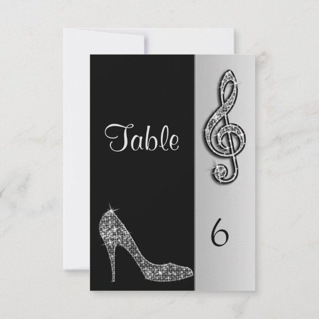 Convite Silver Stiletto & Treble Cleft (Verso)