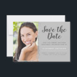 Convite Silver Sweet 16 Aniversário Salvar a Data<br><div class="desc">Foto geométrica de Luxury Silver Foto Sweet 16 Aniversário Salve o Convite de aniversário da Data. Este convite é perfeito para um Convite de aniversário Save the Date Sweet XVI que pretende celebrar no estilo feminino. Entre em contato com o designer para encontrar itens personalizados correspondentes.</div>