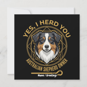 Convite Sim, eu ouvi você Pastor Australiano Tri-Colorido
