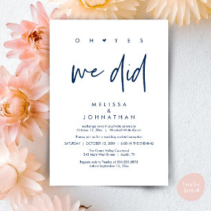 Convite Sim, fizemos, Recepção de casamento Janta Dançando