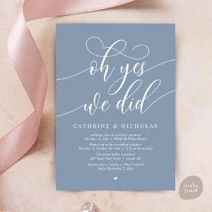Convite Sim, Fizemos, Recepção de casamento Moderna de Scr