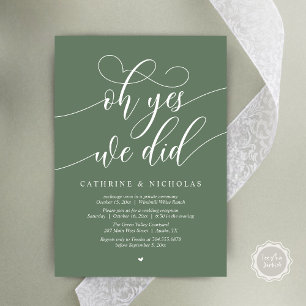 Convite Sim, Fizemos, Recepção de casamento Moderna de Scr