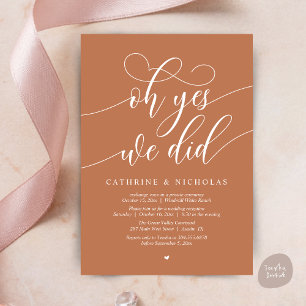 Convite Sim, Fizemos, Recepção de casamento Moderna de Scr