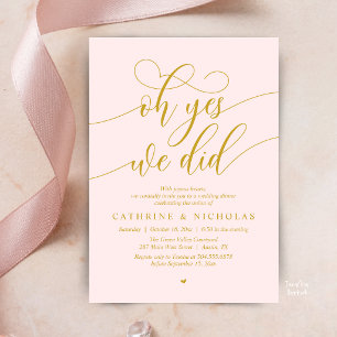 Convite Sim, Nós Fizemos, Jantar de Casamento Moderno com 