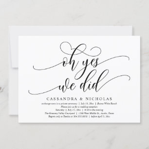 Convite Sim, Nós Fizemos, Recepção de casamento Romântica
