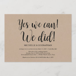 Convite Sim, podemos fazer Convidados de Elopemento de Cas