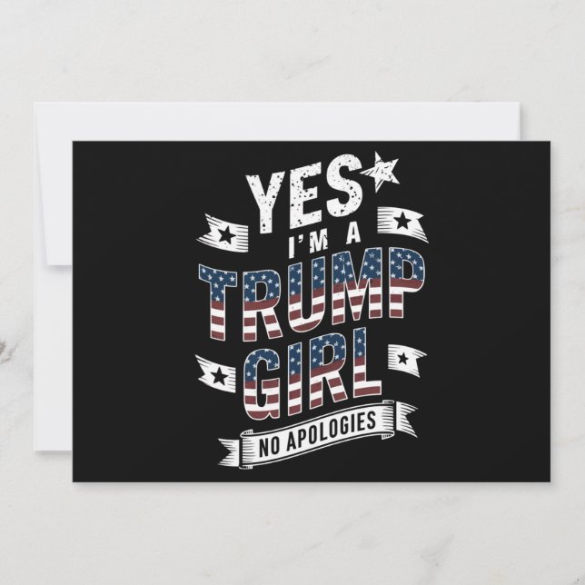 Convite Sim, sou uma Trump Girl sem desculpas 2024 (Frente)