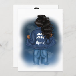 Convite Símbolo Afro-Americano Zodiarius Aniversário