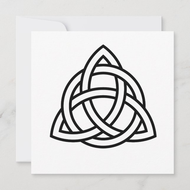 Convite Símbolo Celtic Trinity Knot Triquetra (Frente)