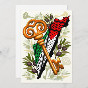 Convite Símbolo chave palestino do direito de retorno