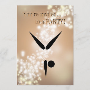 Convite Símbolo da ginástica do Gymnast do Tumbler