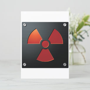 Convite Símbolo de Aviso de Radiação Sinal de Metal Indust