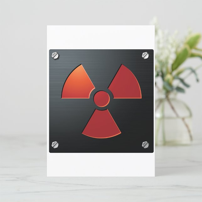 Convite Símbolo de Aviso de Radiação Sinal de Metal Indust (Criador carregado)