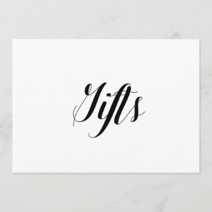 Convite Símbolo de Casamento "Presentes" do Estilo Caligrá