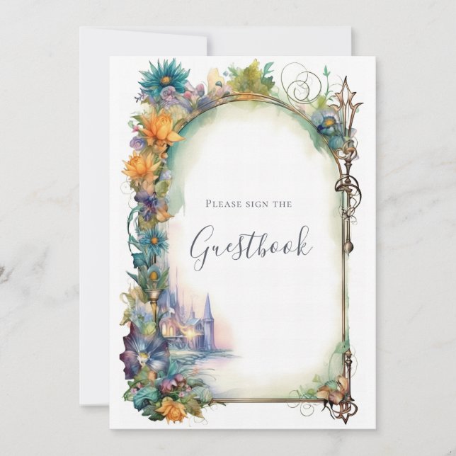 Convite Símbolo de Chá de fraldas Dragão do Storybook (Frente)