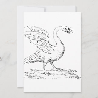 Convite Símbolo de Cisne de Amor e Fidelidade Arte Refinad