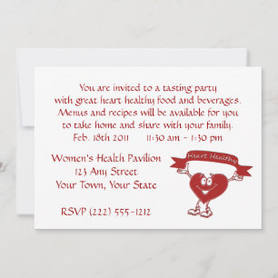 Convite Símbolo de consciência cardiológica do coraçã