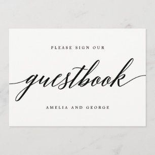 Convite Símbolo de Guestbook - Script Moderno