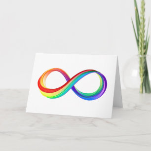 Convite Símbolo de Infinidade Arco-Íris em Camadas