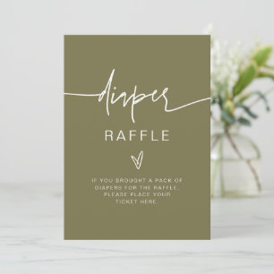 Convite Símbolo de Jogo Raffle da Fralda Verde da Bohemian