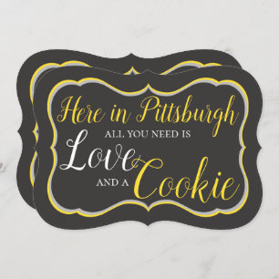 Convite Símbolo de Mesa Pittsburgh Cookie