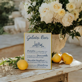 Convite Símbolo de Tabletop de Casamento Gelato Desenho Re