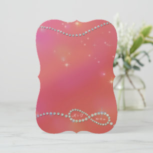 Convite Símbolo Infinito de Símbolo de Amor Luminoso Inf