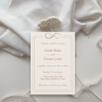 Símbolo Infinito Monograma Champagne Casamento Bra