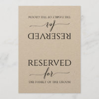 Símbolo Romântico de Caligrafia Reservado (Kraft)