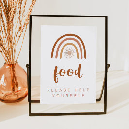 Convite Símbolo TINLEY Boho Terracotta Comida arco-íris Me