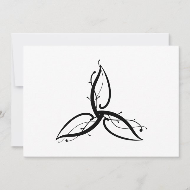 Convite Símbolo Triquetra Odin Norse Wicca (Frente)