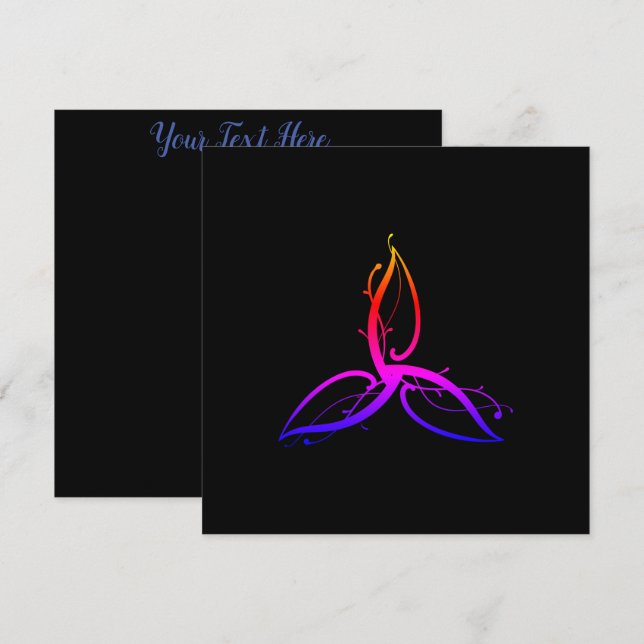 Convite Símbolo Triquetra Odin Norse Wicca (Frente/Verso)