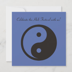 Convite Símbolo Yin Yang - desenho de tatuagem sólido