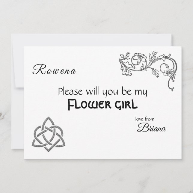 Convite Símbolos celestes e folhagem em branco (Frente)