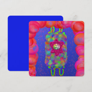 Convite Simchat Torah Shmini Atzeret borbulhas sukkah Tora