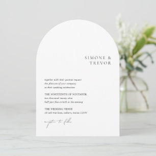 Convite Simone Minimal Modern Wedding