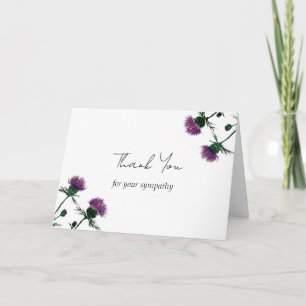 Convite Simpatia Cardo Floral Funeral Obrigado