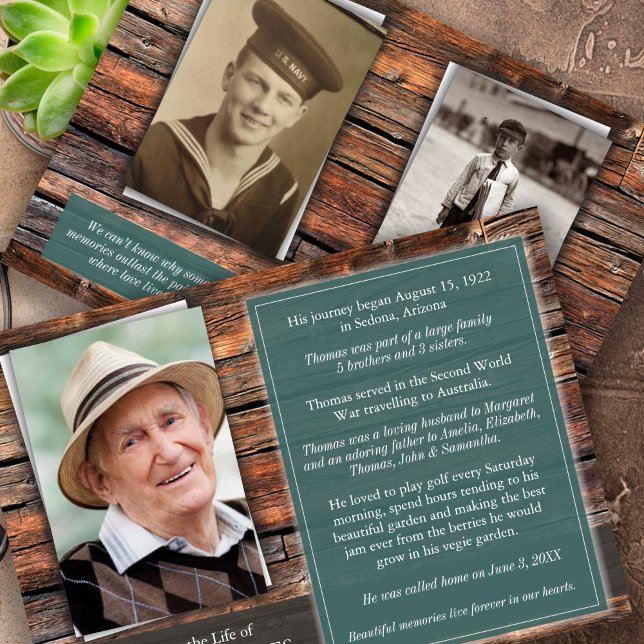 Convite Simpatia de Foto por Engano Funeral Obrigado (Funeral Thank You Keepsake Gift Bereavement Memorial Cards)