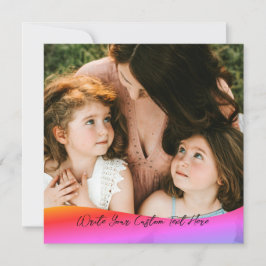 Convite Simple 1 Photo Full Coverage - Script Text Overlay